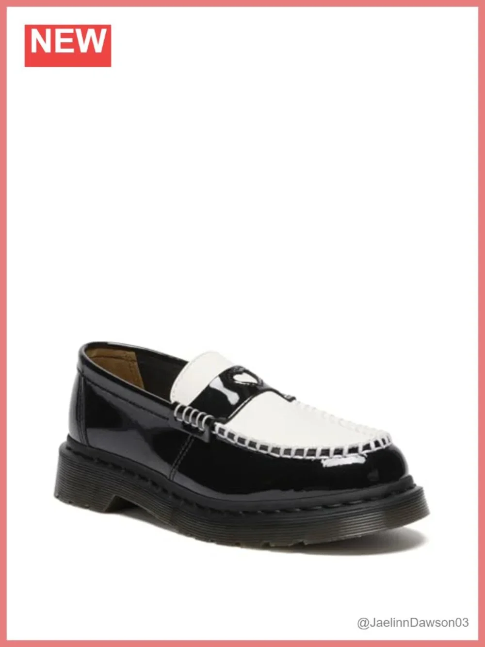 Dr. Martens Penton Heart Women's Leather Flats - Air Cushioned Slip-On Loafers